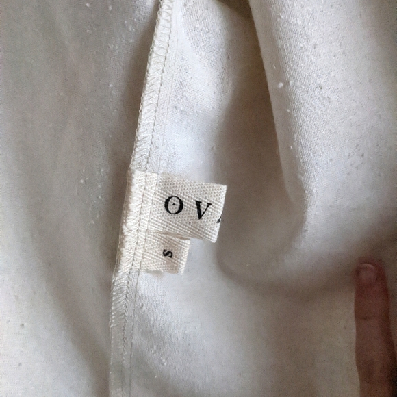 Ovate Two-of-a-Kind Raw Silk Top - Ivory (size S) - Picture 3 of 6